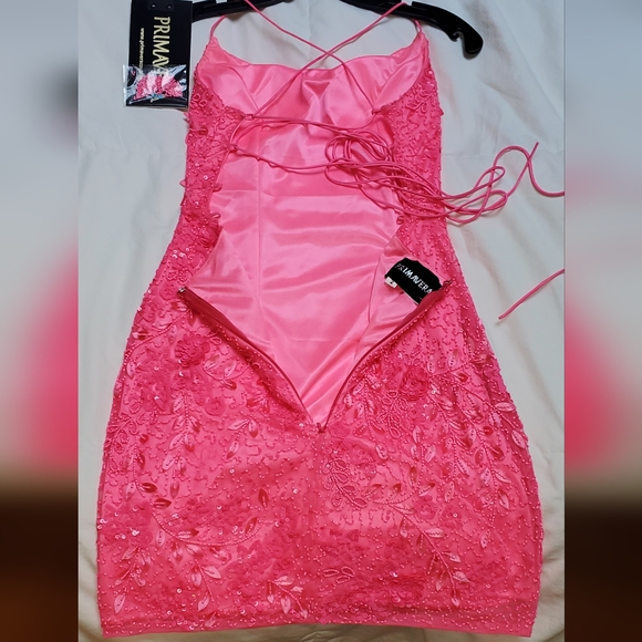 Prom,Formal/semi Primavera Couture 3816 Fitted Sequin Cocktail Dress - Picture 5 of 8